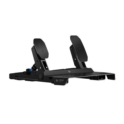 Logitech G RS Pedals Pedales de simulation de course avec frein a capteur de pression 75 kg positionnement des pedales reglable conception modulaire chassis en acier robuste et extensible.