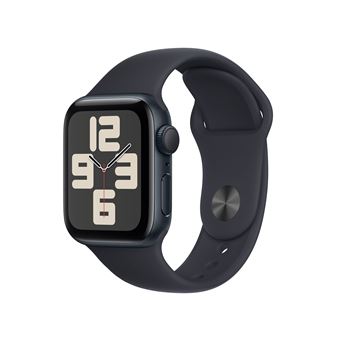 Apple Watch SE GPS, boîtier en Aluminium Minuit de 40 mm avec bracelet sport Minuit S/M