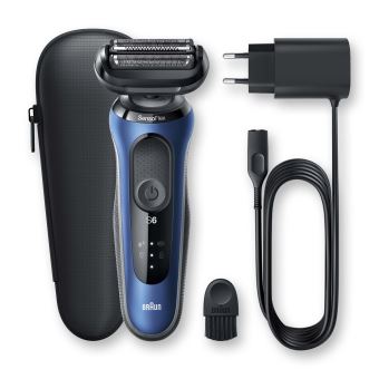 Rasoir électrique Braun Séries 6 60-B1000s Bleu et Noir