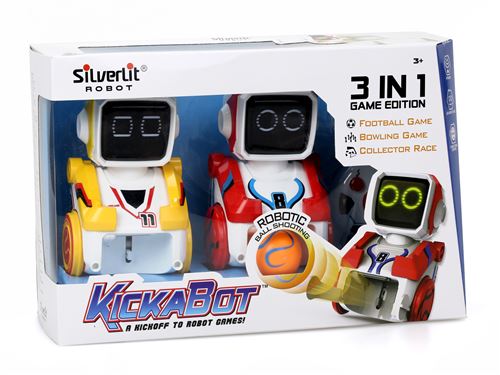 Ycoo by Silverlit - Kickabot - Robots Footballeur Radiocommandés 15 cm - Jouet Pack 2 Robots - 3 Jeux Disponibles