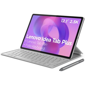 Pack Tablette tactile Lenovo Idea Tab Plus 12,1 256 Go Gris + Coque de protection avec clavier et stylet - Tablette tactile - Achat & prix