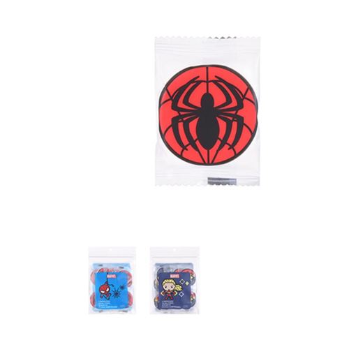 Serviette visage compressée Miniso Marvel Spider Man et Capitaine Marvel