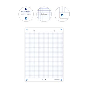 Bloc de 32 Fiches Bristol Oxford Révision 2.0 A5 Q5 Blanc