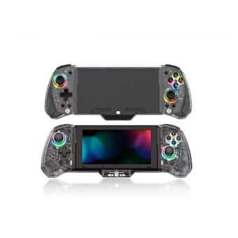 Manette filaire Ibroz pour Nintendo Switch et Nintendo Switch OLED Transparent