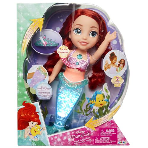 7€89 sur Poupée Jakks Pacific Disney Princess Ariel chantante et lumineuse  38 cm - Accessoire poupée - Achat & prix