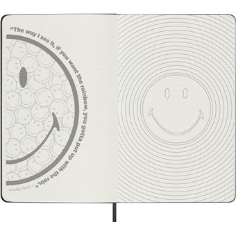 CARNET SMILEY GRAND FORMAT LIGNE COUVERTURE RIGIDE