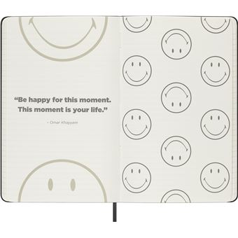 CARNET SMILEY GRAND FORMAT LIGNE COUVERTURE RIGIDE