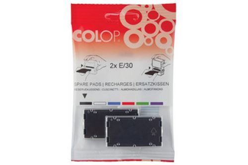 Colop e 10 pack de 2 recharges pré encrée pour printer 10 noir 990005