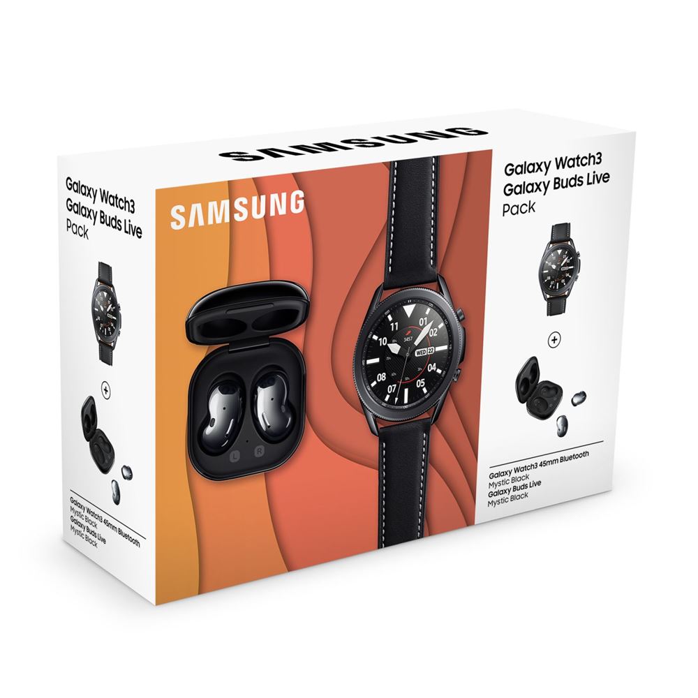 Pack Montre connectée Bluetooth Samsung Galaxy Watch3 45 mm Noir
