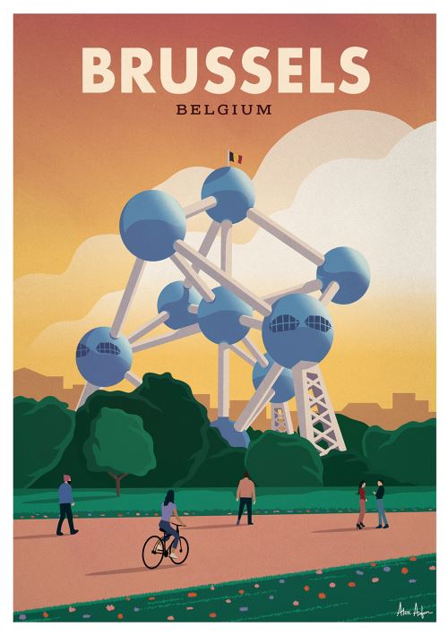 Affiche Sergeant Paper Bruxelles 30x42 cm Edition limitée signée