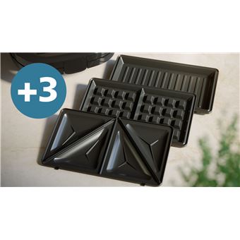 Gaufrier et croque-monsieur Philips HD2350/80 750W Argent Métal