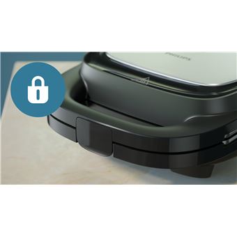 Gaufrier et croque-monsieur Philips HD2350/80 750W Argent Métal