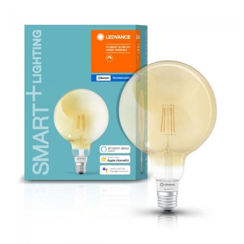 Ampoule connectée Ledvance Smart avec Filament Globe Dimmable 55 6 W Blanc