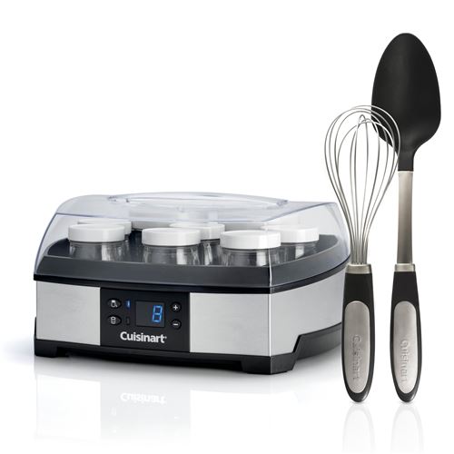Yaourtière et Fromagère Cuisinart P1293E 2 en 1 40 W Fouet et Spatule inclus Gris et Noir