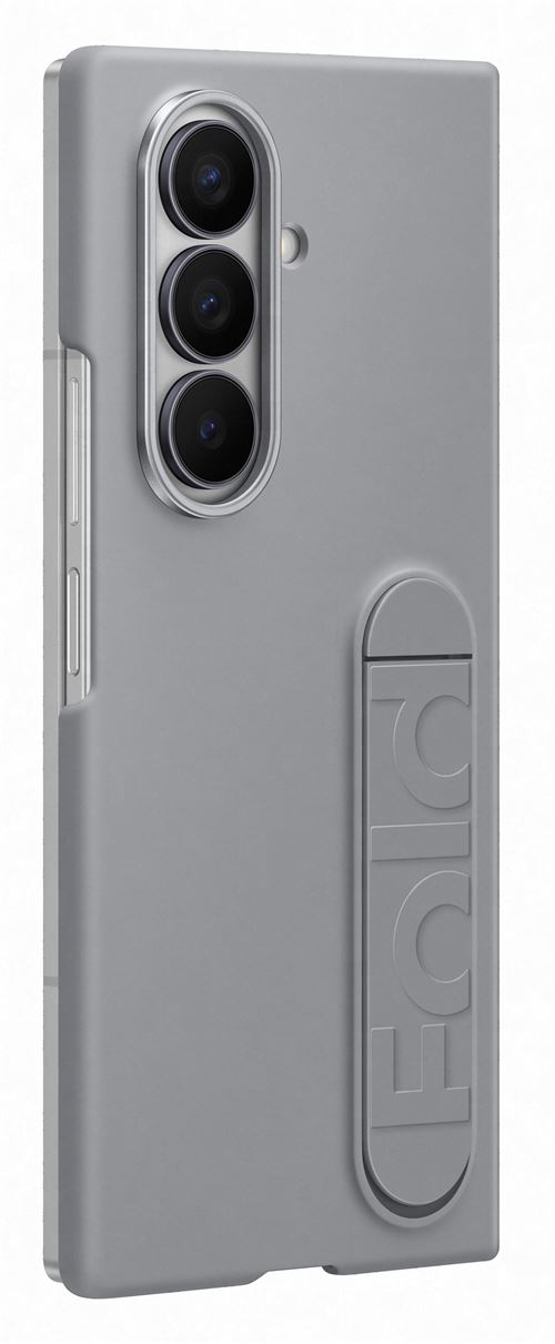 Pack coque en silicone avec support Gris et film pour Samsung Galaxy Z Fold 7
