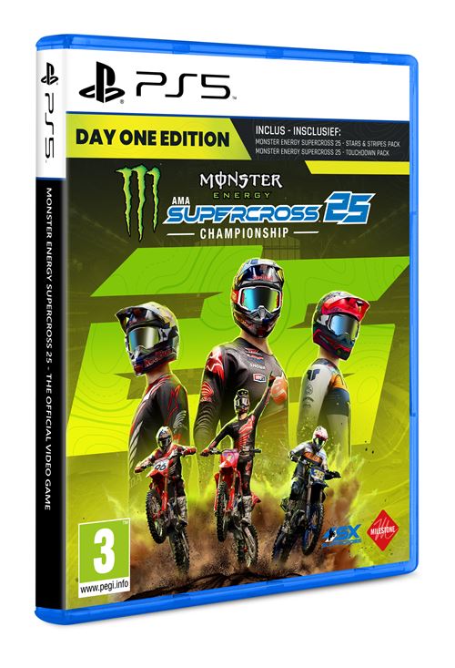 Acheter Monster Energy Supercross Championship 25 Day One Edition PS5 État correct - 40,10 € Monster Energy Supercross Championship 25 Day One Edition PS5 État correct - Koch Media reconditionné disponible sur Fnac