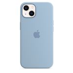 Coque en silicone avec MagSafe pour iPhone 13 Bleu brume