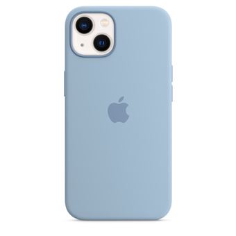 Coque en silicone avec MagSafe pour iPhone 13 Bleu brume