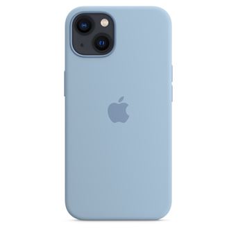 Coque en silicone avec MagSafe pour iPhone 13 Bleu brume