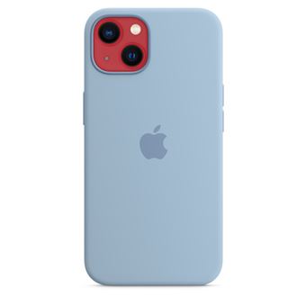 Coque en silicone avec MagSafe pour iPhone 13 Bleu brume