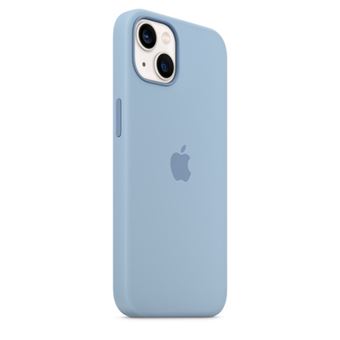 Coque en silicone avec MagSafe pour iPhone 13 Bleu brume