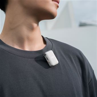 Émetteur DJI Mic 2 (Blanc nacre), Microphone sans fil avec Reduction Intelligente du Bruit, Enregistrement interne de 14 H, Batterie de 6 H, Fixation Magnetique, Microphone Bluetooth, Vlogs