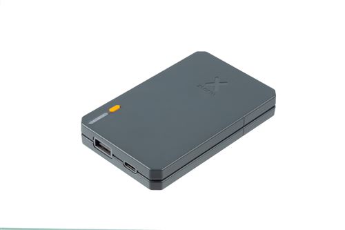 xtorm Essential - Banque d'alimentation - 5000 mAh - 12 Watt - 2.4 A - 2 connecteurs de sortie (USB, 24 pin USB-C) - sur le câble : USB-C - gris charbon