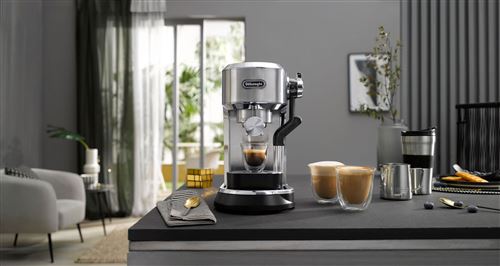 De'Longhi Dedica Maestro Plus EC950.M Manual Espresso Machine, Coffee Powder or E.S.E Pads, Automatic Milk Frother, Automatic LatteArt Technology, Tank 1.6 L, Automatic Shut-Off