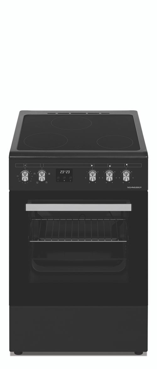 Cuisinière Vitrocéramique Schneider Sccv53B 7415 W Noir