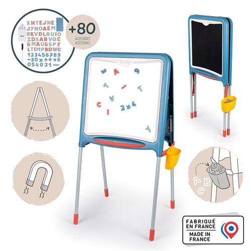Tableau Tubes SMOBY 7600410308 – Double Face Magnétique, 80 Accessoires, Dès 3 Ans - vue 4