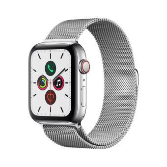 Apple Watch Series 5 Cellular 44 mm Boîtier en Acier Inoxydable avec  Bracelet Milanais - Apple Watch - Achat \u0026 prix | fnac