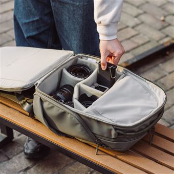 PGYTECH OneGo Sac à Cordon Housse Photo Beige - Idéal Pour Appareils Sans Miroir Nikon, Canon, Sony, Fuji, GoPro & Action Cam