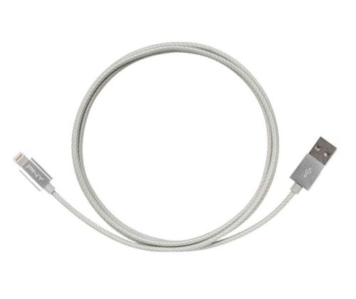 Câble PNY USB vers Lightning 1.20 m Argent pour Apple