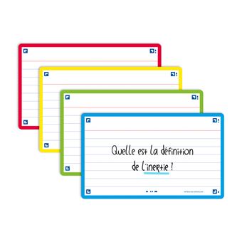 Lot De 5 Paquets De 32 Fiches Bristol Flashcards Oxford - Format A7 (75x125 Mm) Ligné, Coloris Assortis