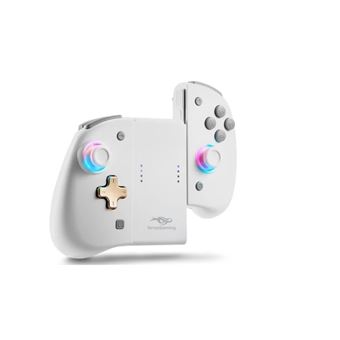 Manette Joycon RGB Power Ibroz pour Nintendo Switch et Nintendo Switch OLED Blanc