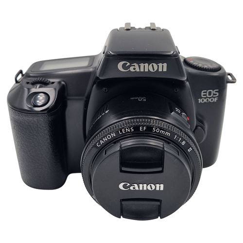 Appareil photo reflex argentique 24x36 Canon EOS 1000F + 50mm f/1.8 II Noir Reconditionné