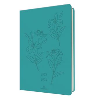 Agenda scolaire semainier Oberthur 2023 2024 25 PEFC S/S Summerside Vert Turquoise