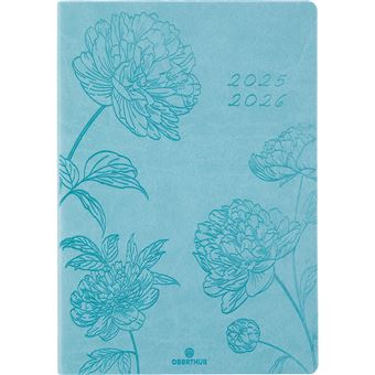 Agenda scolaire semainier Oberthur 2023 2024 25 PEFC S/S Summerside Vert Turquoise
