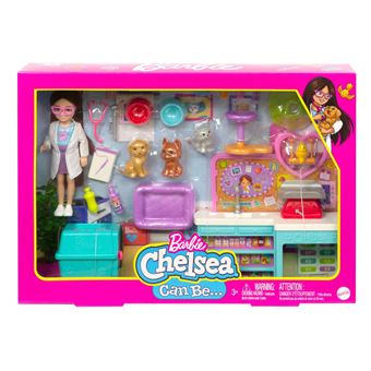 Barbie clinique vétérinaire Mattel : King Jouet, Barbie et poupées  mannequin Mattel - Poupées Poupons