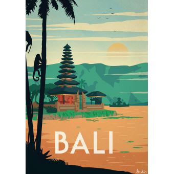 Affiche Sergeant Paper Bali 50x70 cm Edition limitée signée