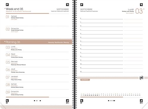 Agenda Oxford Lollie - 1 Jour par page - 12 x 18 cm - différents
