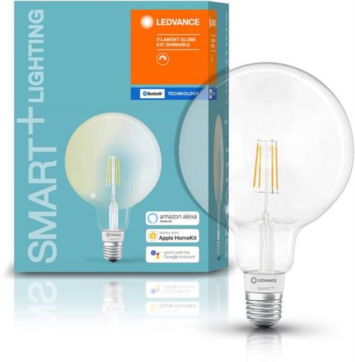 Ampoule connectée Ledvance Smart avec Filament Globe Dimmable 60 6 W Blanc