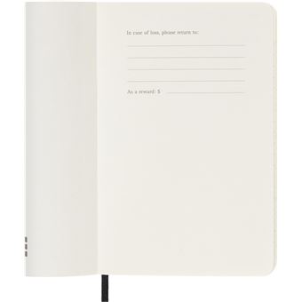 Agenda scolaire Moleskine 2022 2023 Semainier Horizontal format de poche Souple Noir