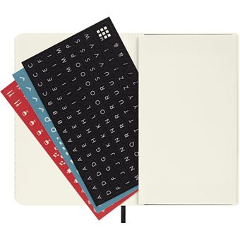 Agenda scolaire Moleskine 2022 2023 Semainier Horizontal format de poche Souple Noir