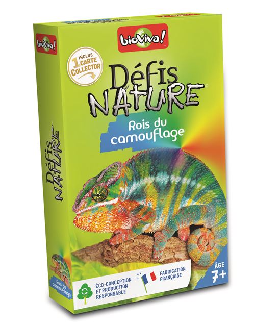 Jeu de cartes Bioviva Défis Nature Rois du camouflage