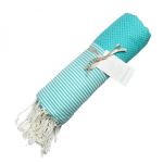 Fouta Febronie Nid d'abeille Ibiza Vert Turquoise