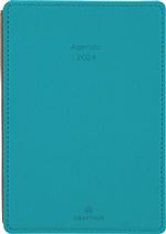 Agenda civil semainier poche Oberthur 2024 16,5 x 11,5 cm Stan Bleu Canard