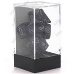 Jeu de rôles Chessex Set de 7 dés Granite Ninja Noir et Argent