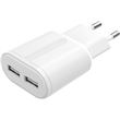 Chargeur secteur USB 2 ports 2.4A total On Earz Mobile Gear Blanc