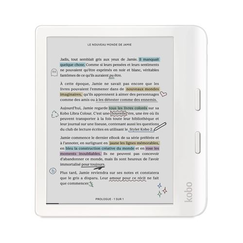 Liseuse numérique Kobo by Fnac Libra Colour 7 32 Go Blanc